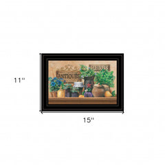 Antiques and Herbs 2 Black Framed Print Kitchen Wall Art - Homeroots