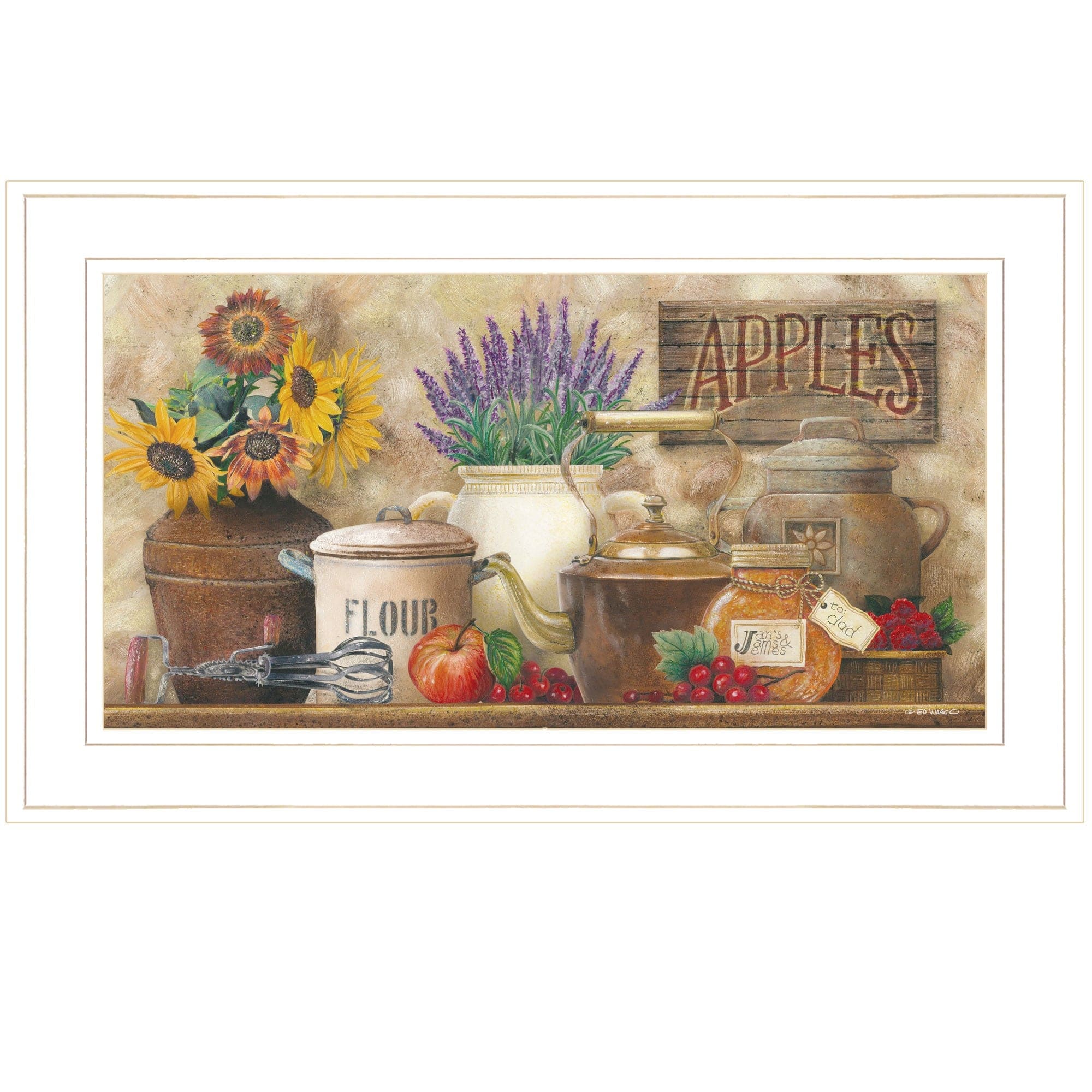 Antique Kitchen 4 White Framed Print Kitchen Wall Art - Homeroots