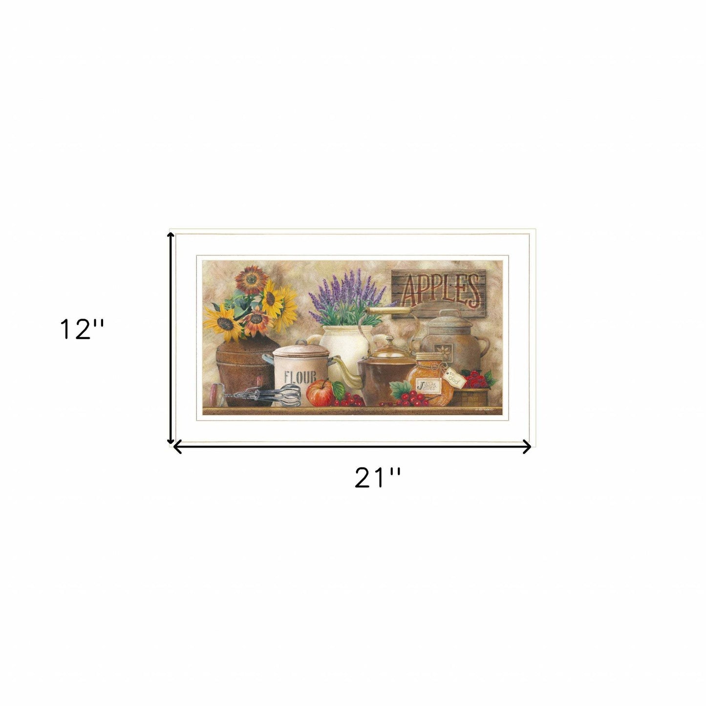 Antique Kitchen 4 White Framed Print Kitchen Wall Art - Homeroots - Flyclothing LLC