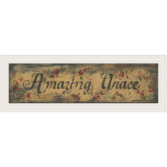 Amazing Grace 11 White Framed Print Wall Art - Homeroots