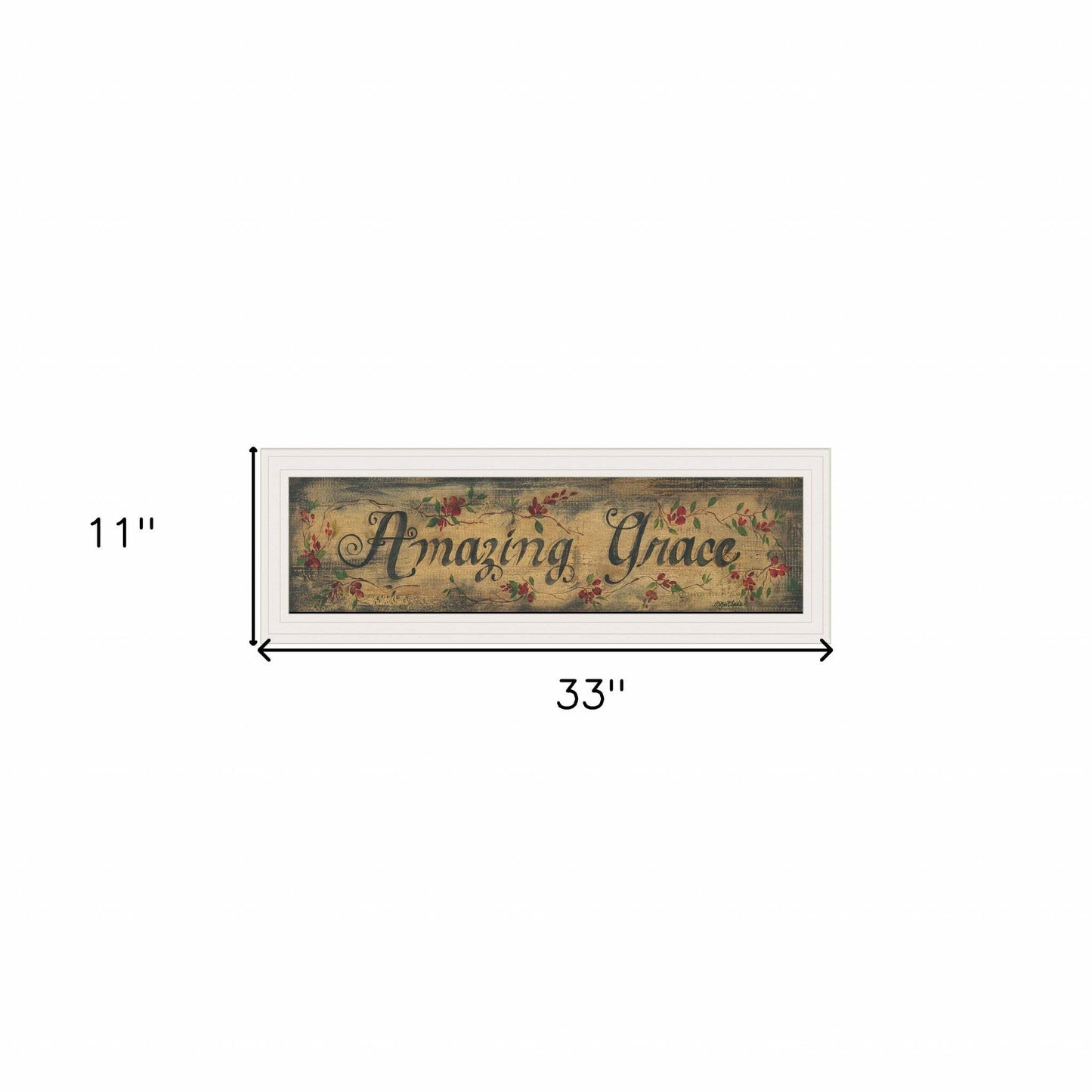 Amazing Grace 11 White Framed Print Wall Art - Homeroots - Flyclothing LLC