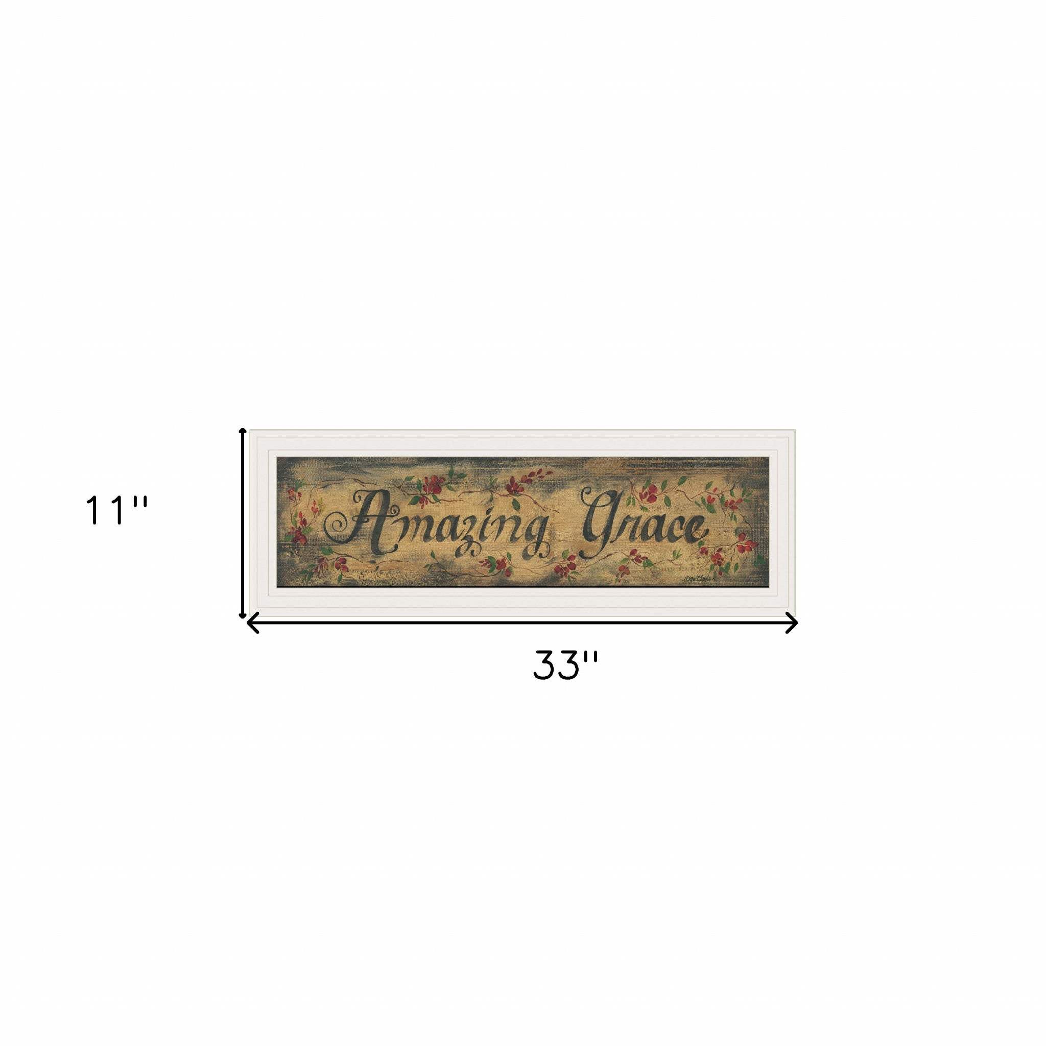 Amazing Grace 11 White Framed Print Wall Art - Homeroots - Flyclothing LLC