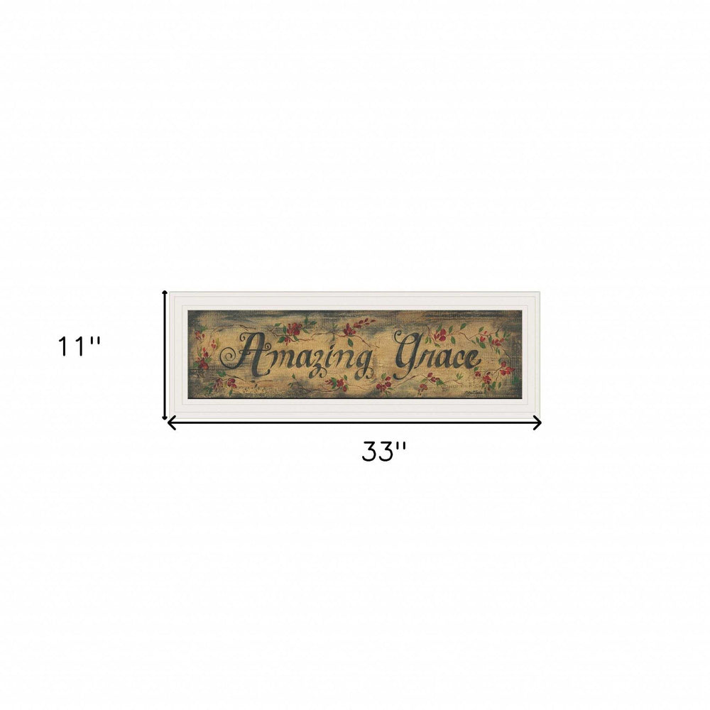 Amazing Grace 11 White Framed Print Wall Art - Homeroots - Flyclothing LLC