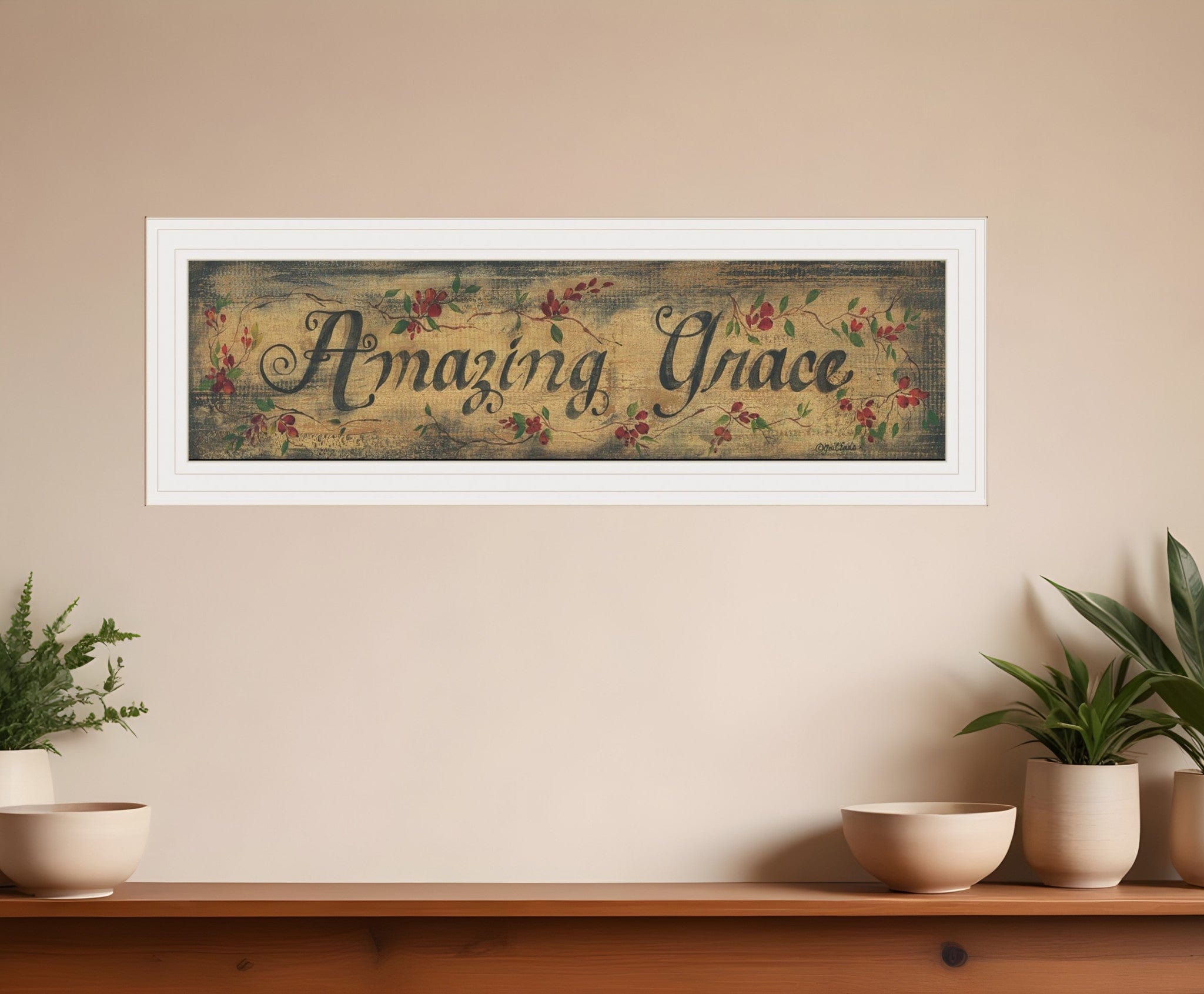 Amazing Grace 11 White Framed Print Wall Art - Homeroots