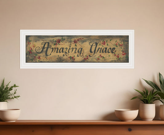 Amazing Grace 11 White Framed Print Wall Art - Homeroots