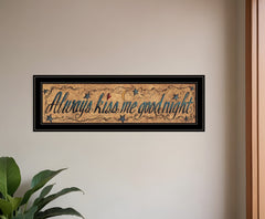 Always Kiss Me Goodnight 3 Black Framed Print Wall Art - Homeroots