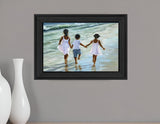 Running on the Beach 3 Black Framed Print Wall Art - Homeroots