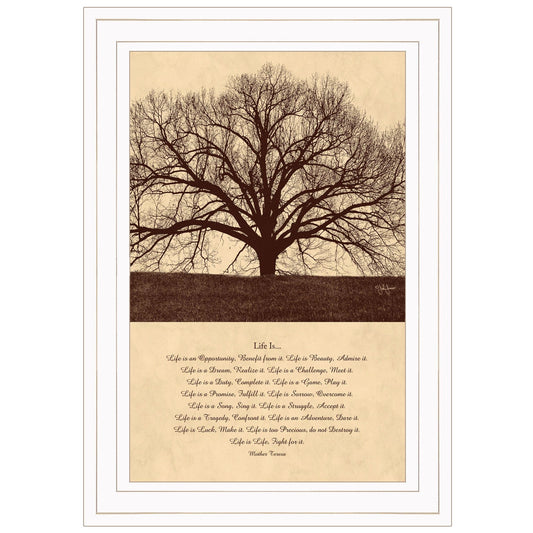 Life Is 5 White Framed Print Wall Art - Homeroots