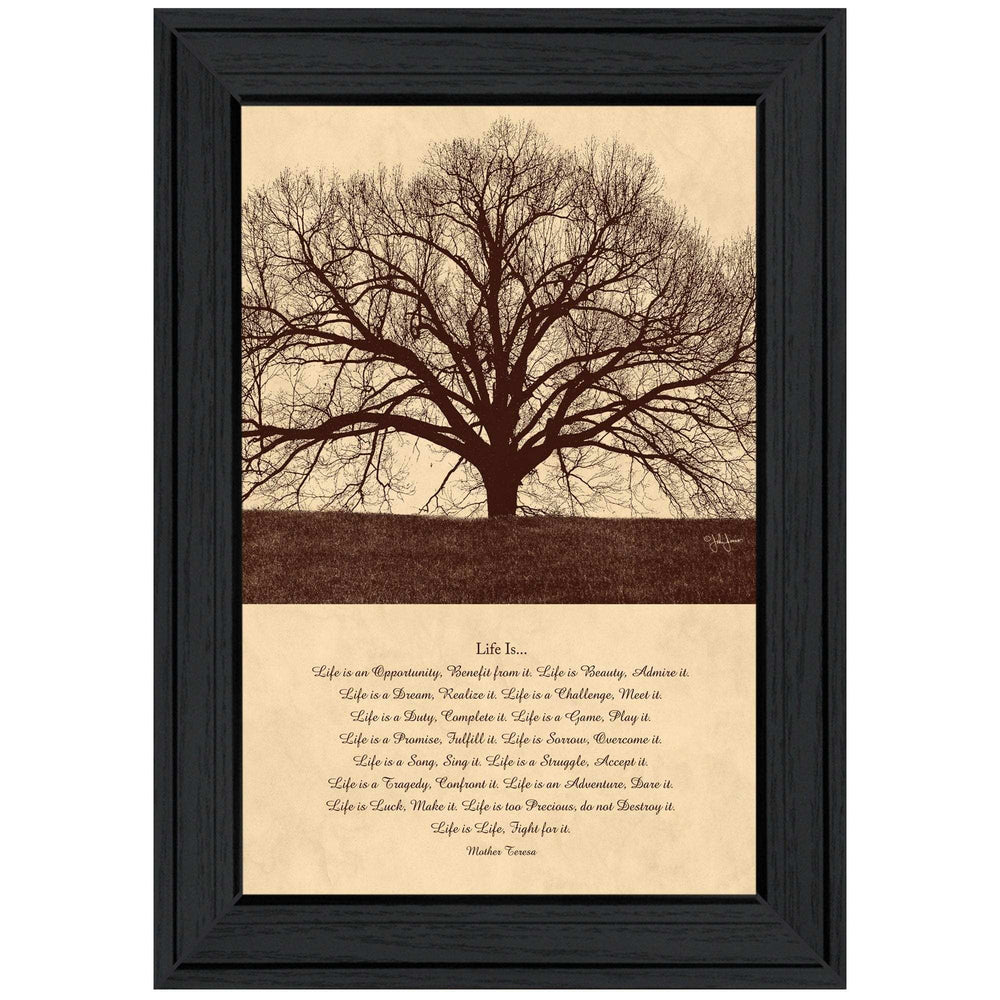 Life Is 6 Black Framed Print Wall Art - Homeroots - Flyclothing LLC