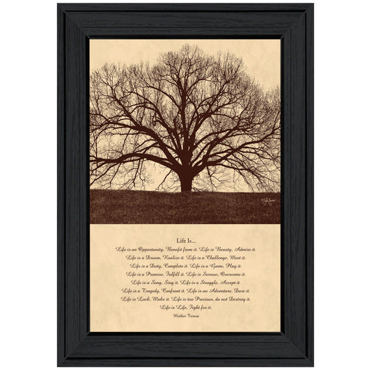 Life Is 6 Black Framed Print Wall Art - Homeroots