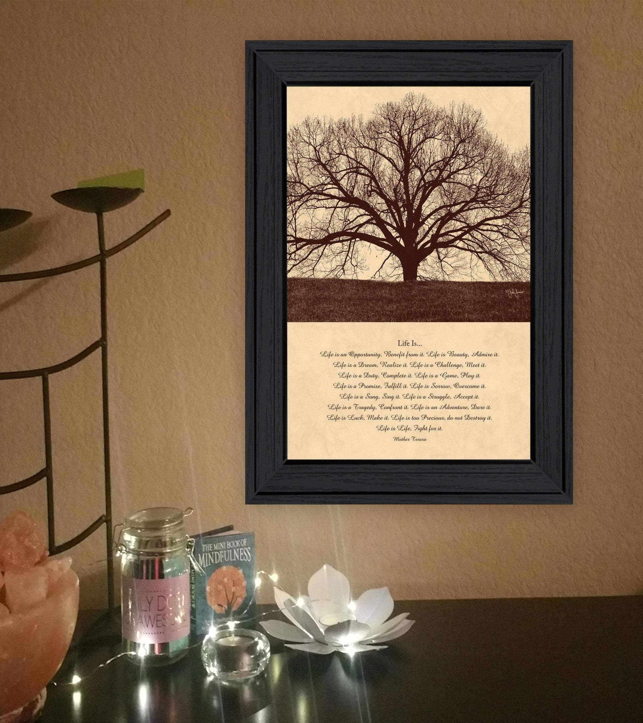 Life Is 6 Black Framed Print Wall Art - Homeroots - Flyclothing LLC