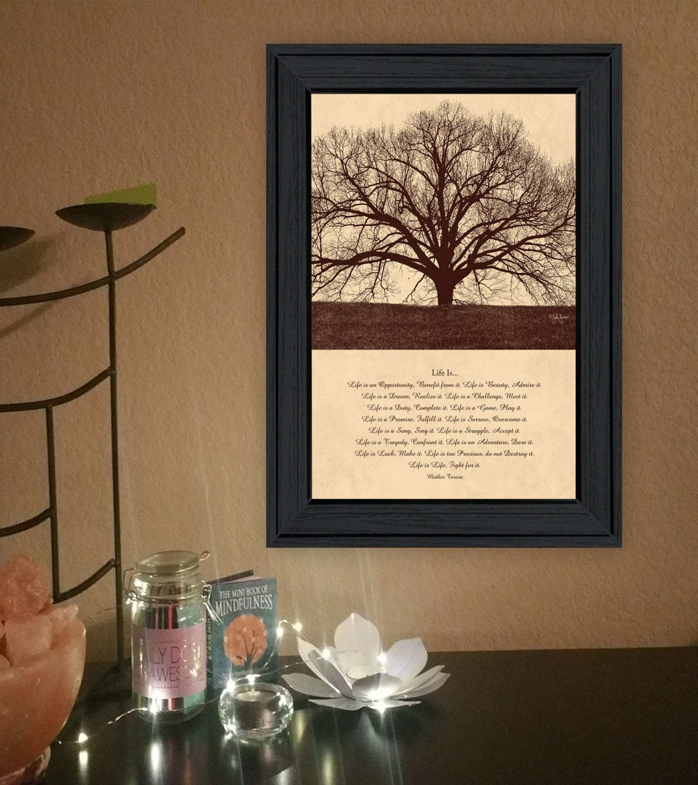 Life Is 6 Black Framed Print Wall Art - Homeroots - Flyclothing LLC