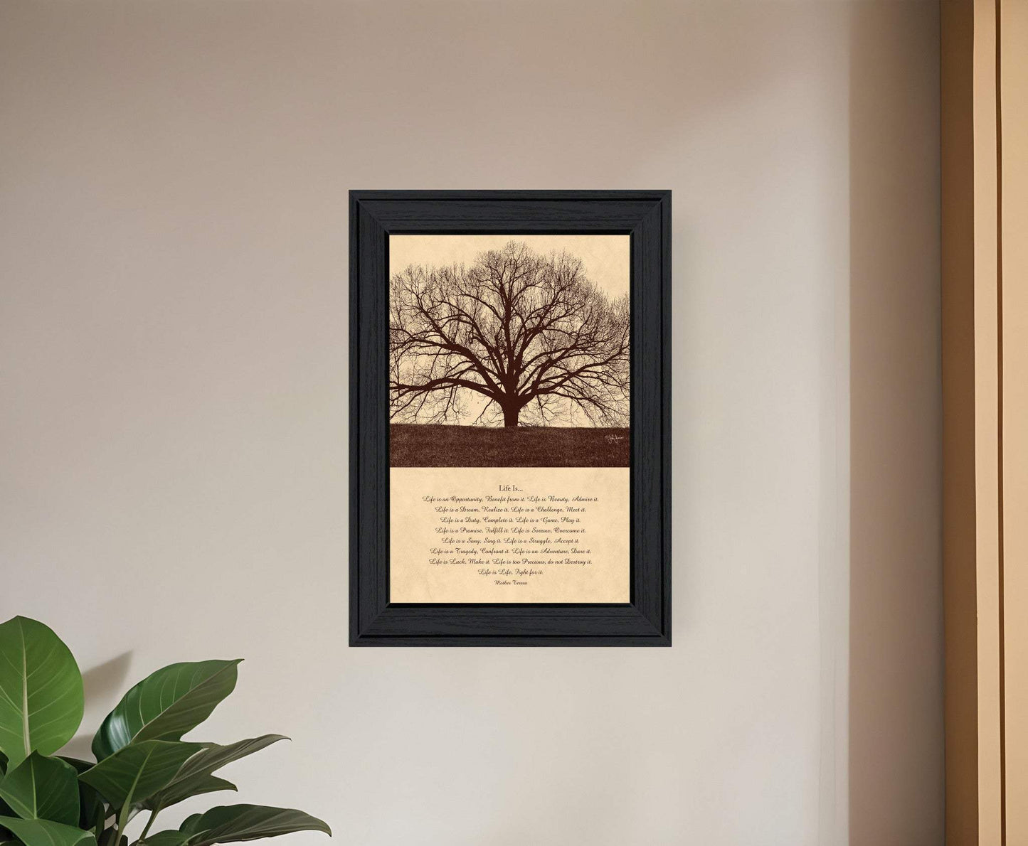 Life Is 6 Black Framed Print Wall Art - Homeroots - Flyclothing LLC