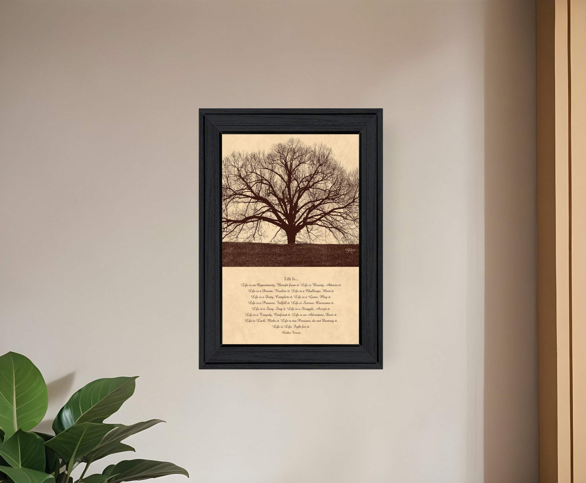 Life Is 6 Black Framed Print Wall Art - Homeroots - Flyclothing LLC