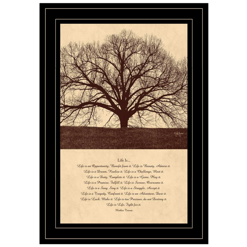 Life Is 7 Black Framed Print Wall Art - Homeroots - Flyclothing LLC