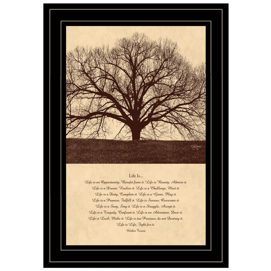 Life Is 7 Black Framed Print Wall Art - Homeroots