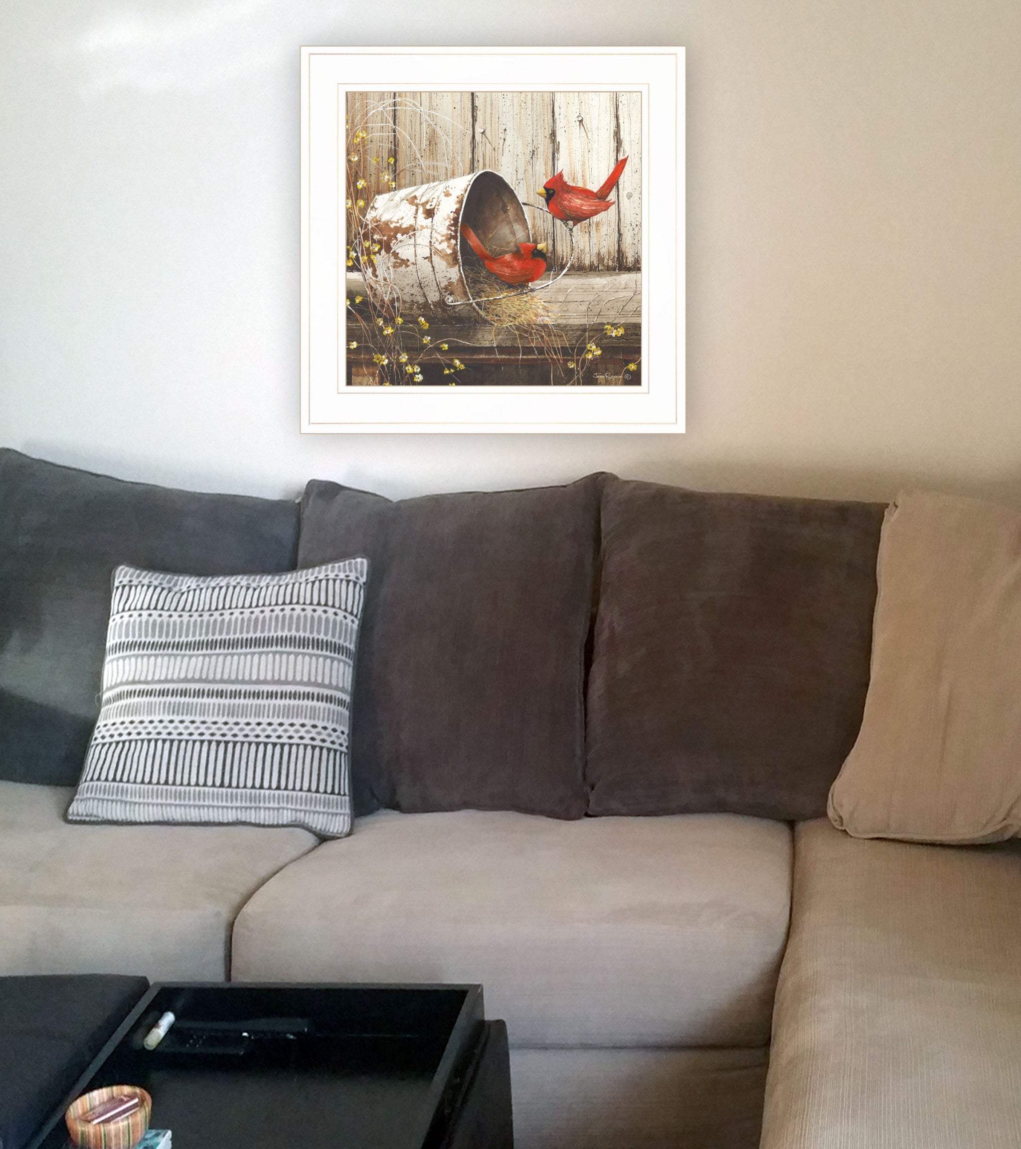 Playing Around 15x15 White Framed Print Wall Art - Homeroots - Flyclothing LLC