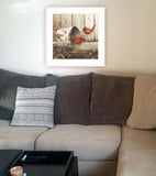 Playing Around 15x15 White Framed Print Wall Art - Homeroots