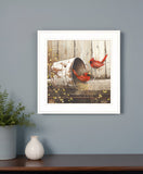 Playing Around 15x15 White Framed Print Wall Art - Homeroots
