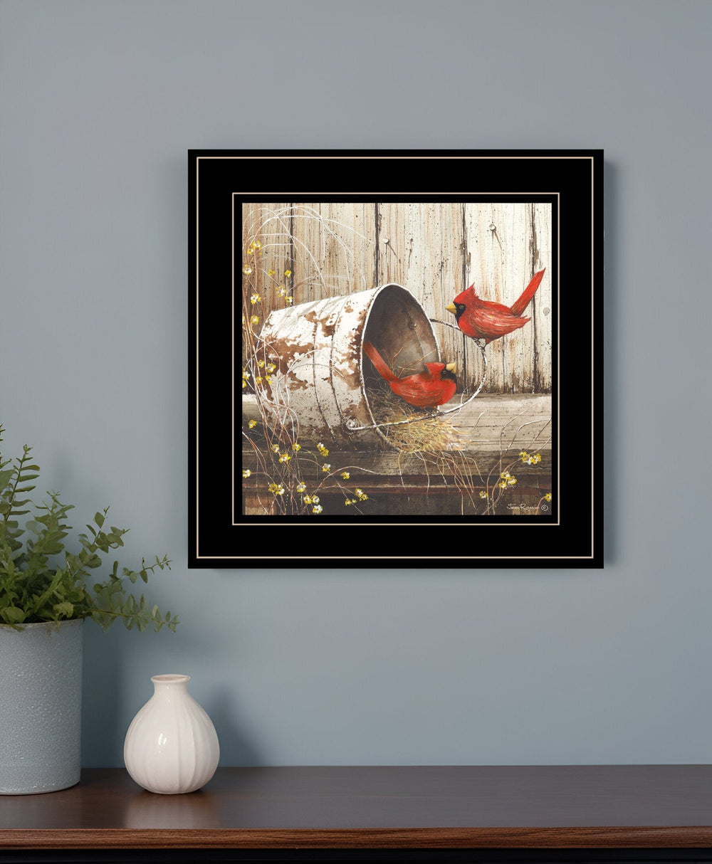 Playing Around 15x15 Black Framed Print Wall Art - Homeroots