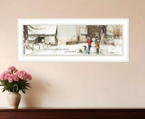 Snowmen from Heaven 2 White Framed Print Wall Art - Homeroots