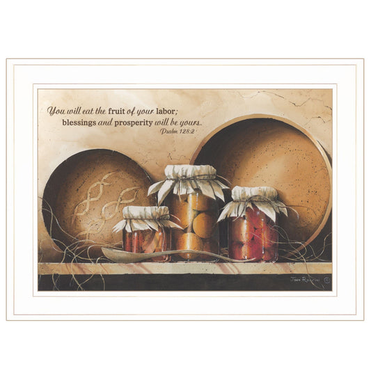 Blessings and Prosperity 2 White Framed Print Wall Art - Homeroots