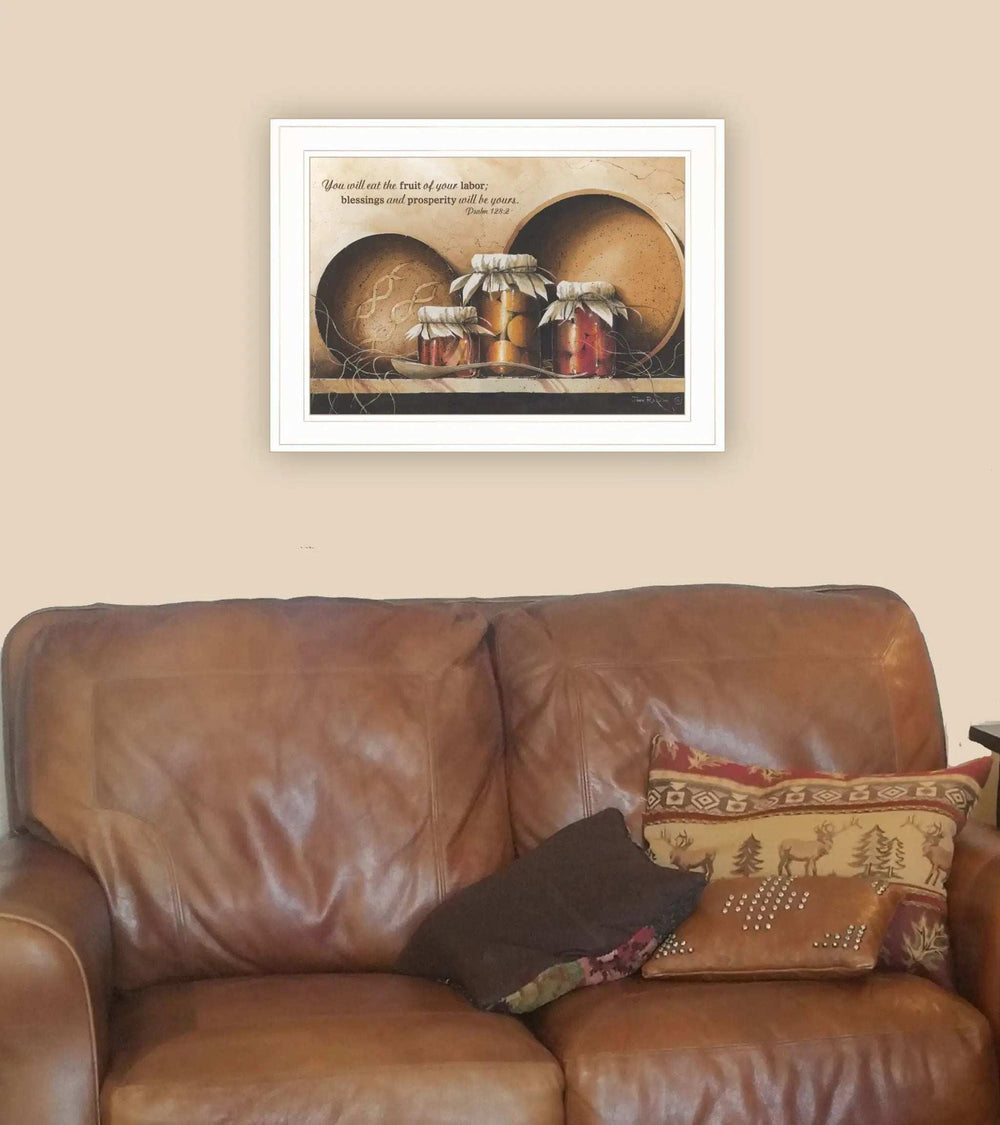 Blessings and Prosperity 2 White Framed Print Wall Art - Homeroots - Flyclothing LLC