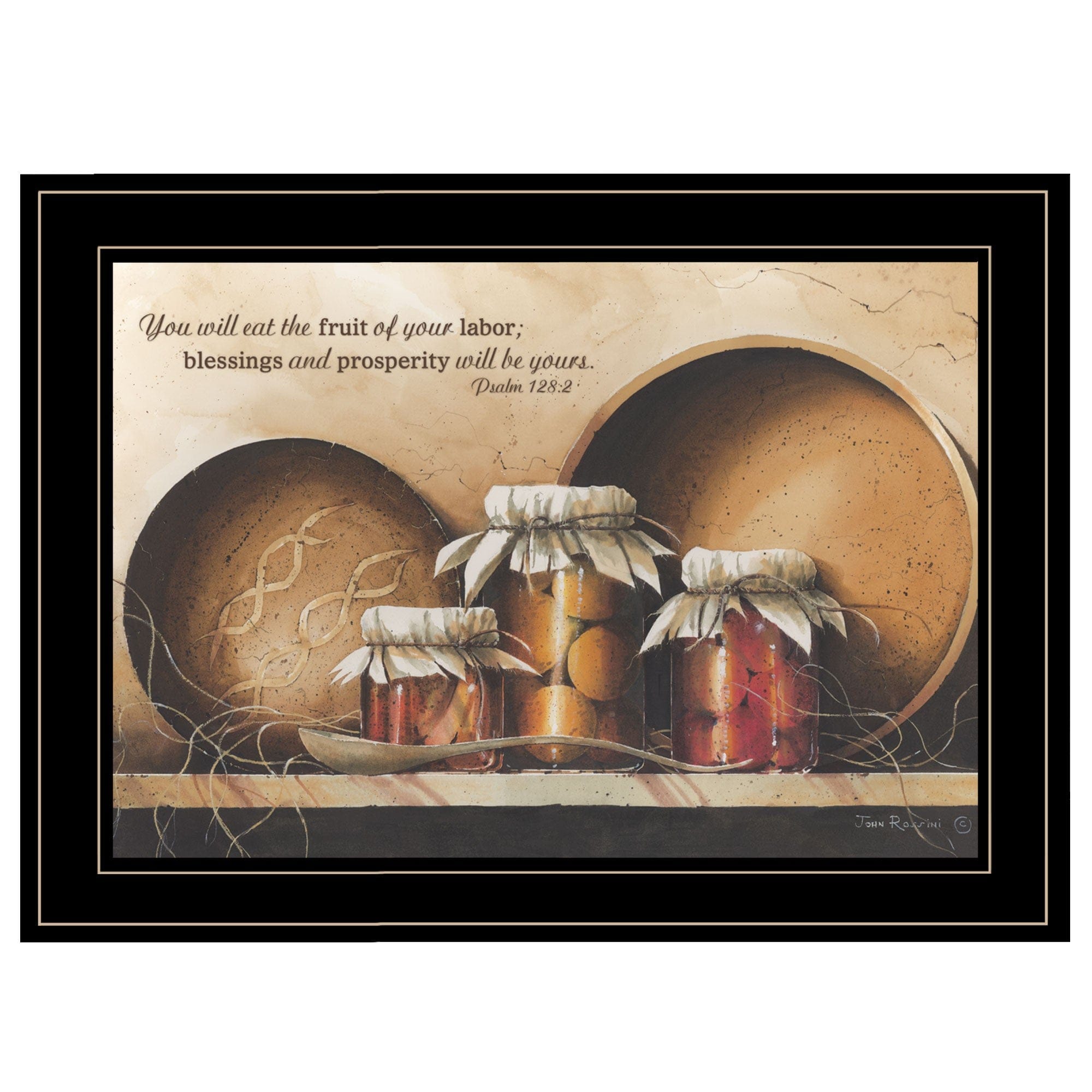 Blessings and Prosperity 3 Black Framed Print Wall Art - Homeroots