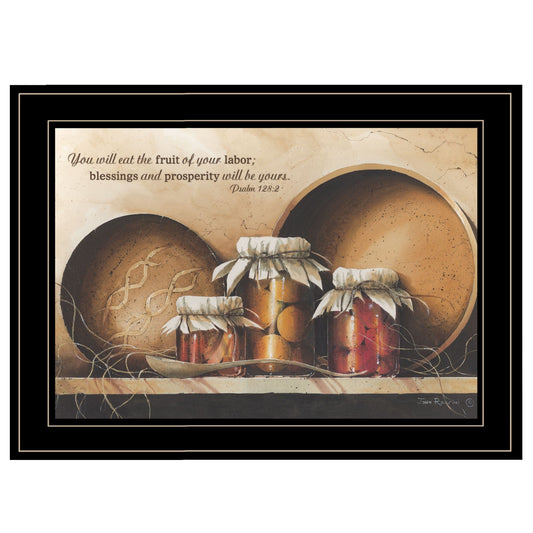 Blessings and Prosperity 3 Black Framed Print Wall Art - Homeroots