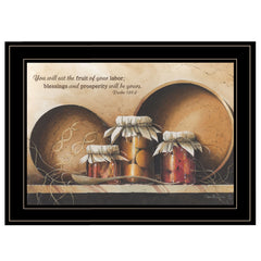 Blessings and Prosperity 3 Black Framed Print Wall Art - Homeroots