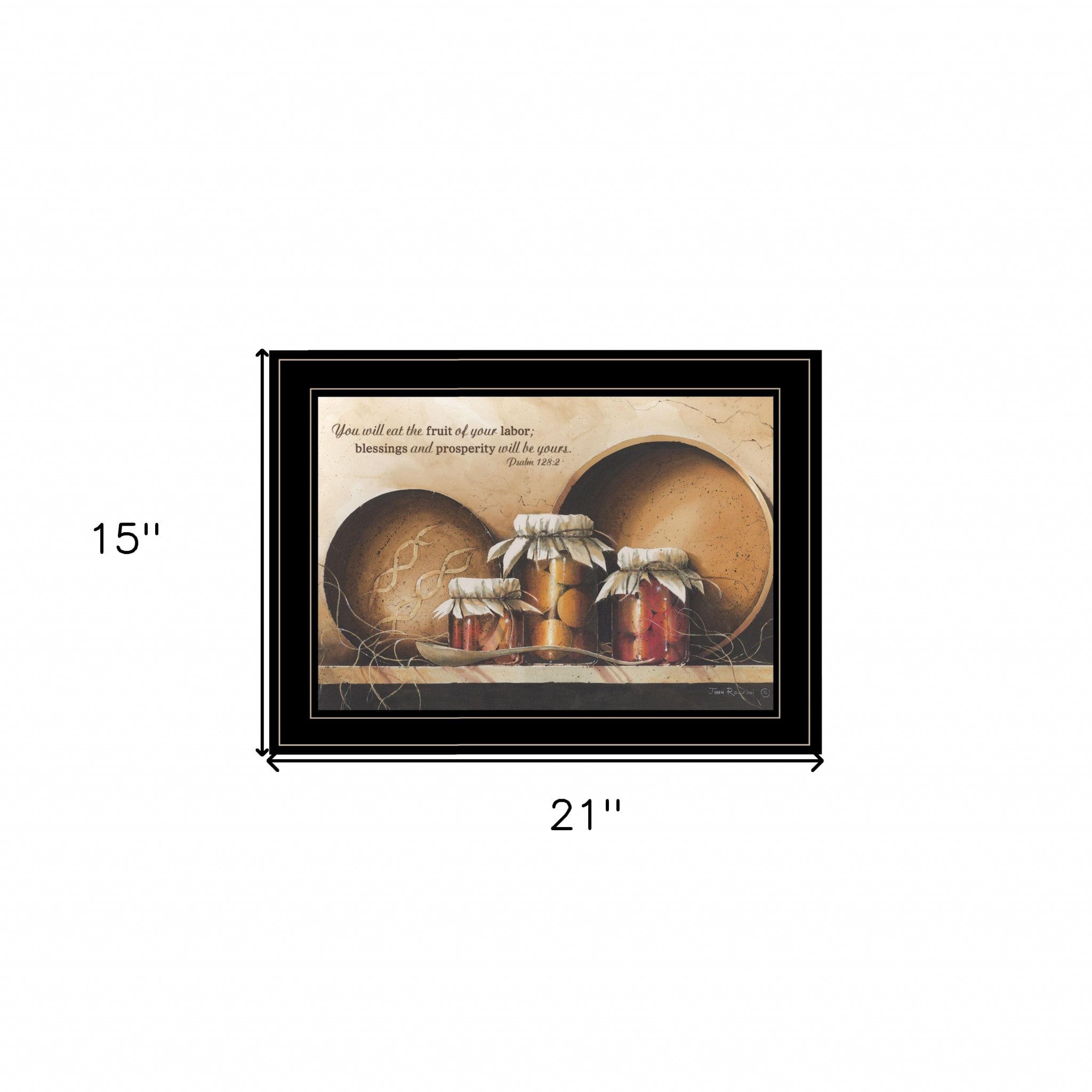Blessings and Prosperity 3 Black Framed Print Wall Art - Homeroots