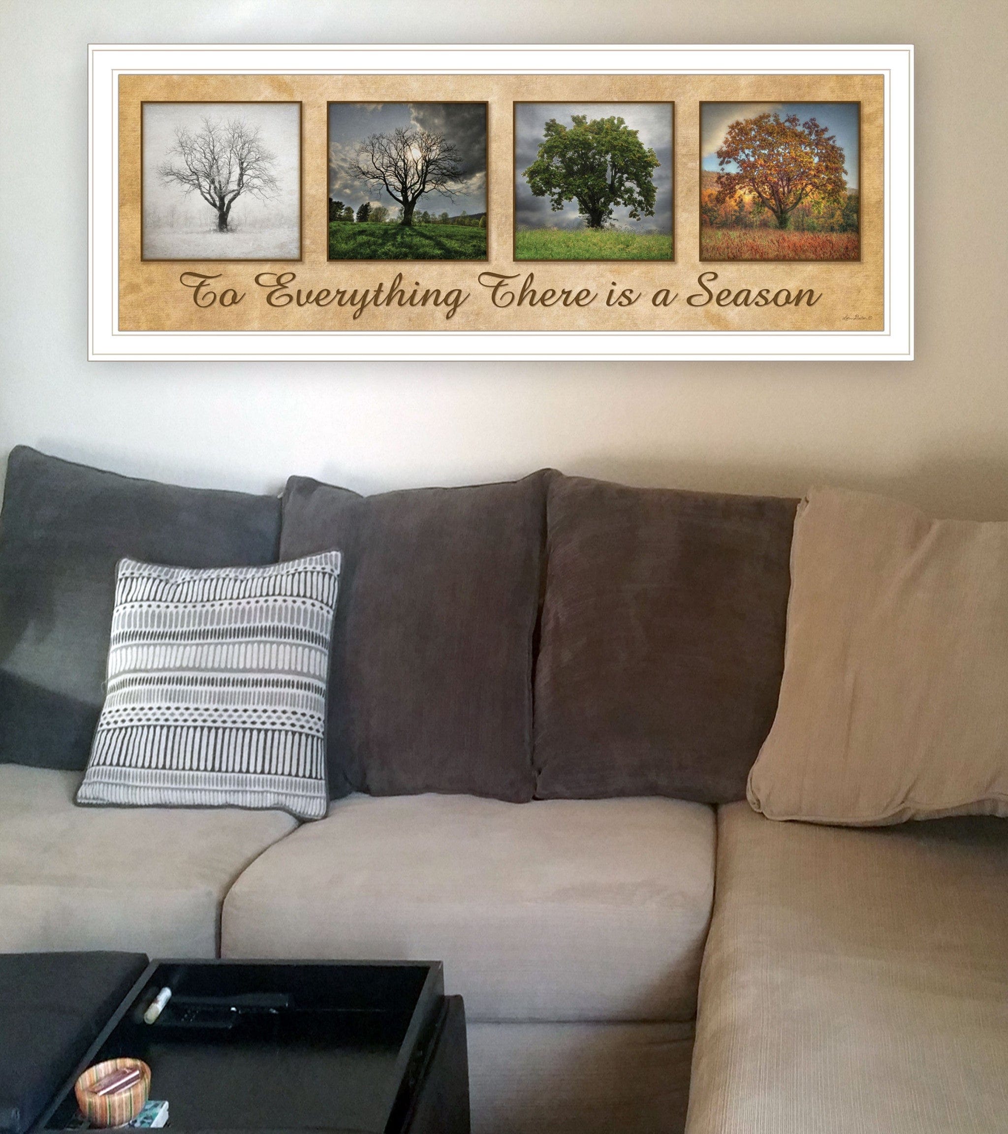 There is a Season 1 White Framed Print Wall Art - Homeroots