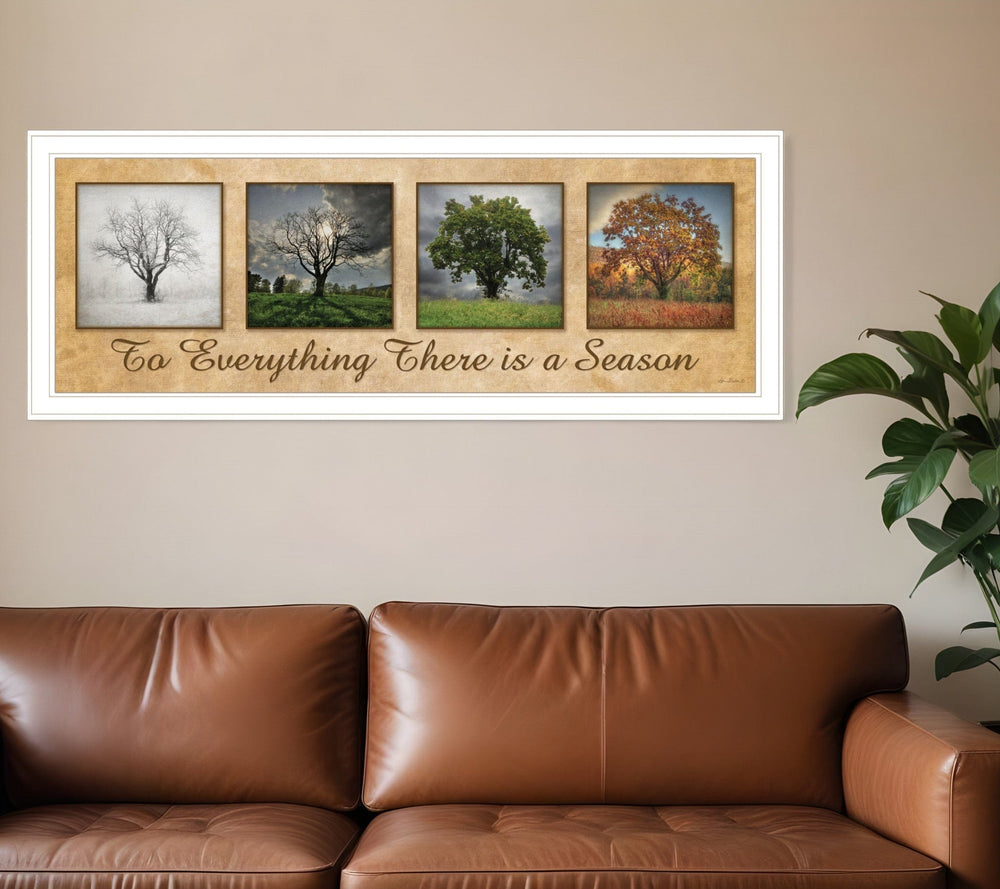There is a Season 1 White Framed Print Wall Art - Homeroots