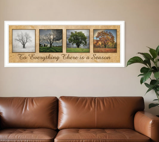There is a Season 1 White Framed Print Wall Art - Homeroots