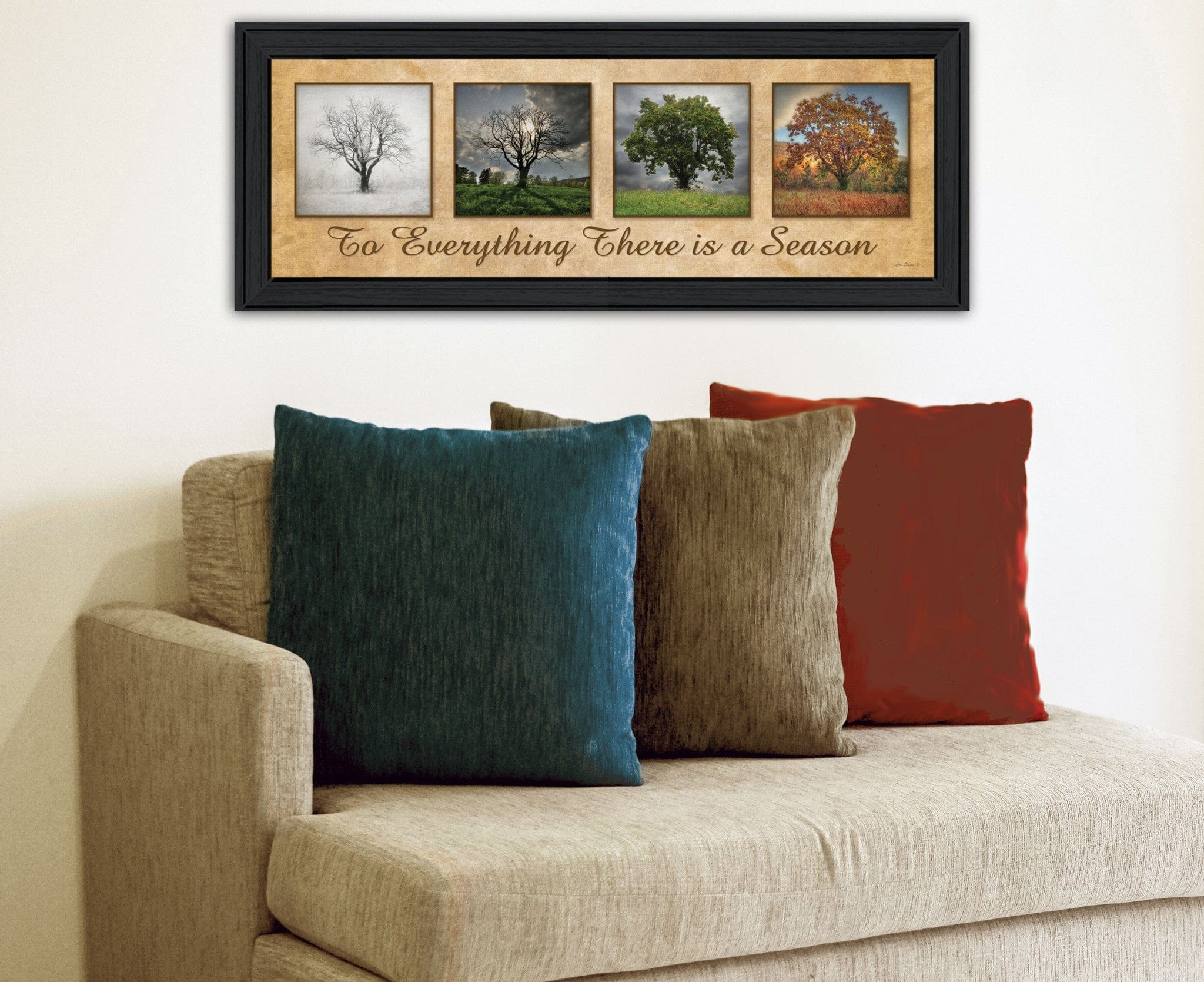 There is a Season Big Trees Black Framed Print Wall Art - Homeroots