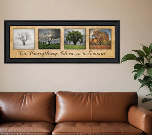 There is a Season Big Trees Black Framed Print Wall Art - Homeroots