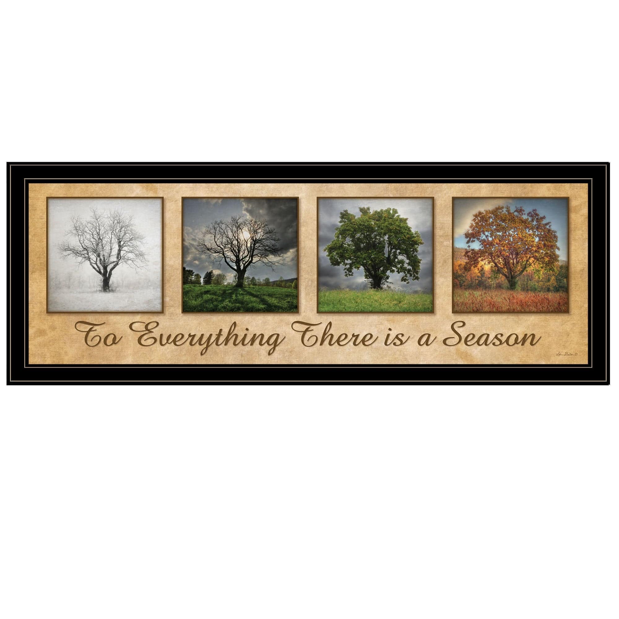 There is a Season Big Trees Black Framed Print Wall Art - Homeroots