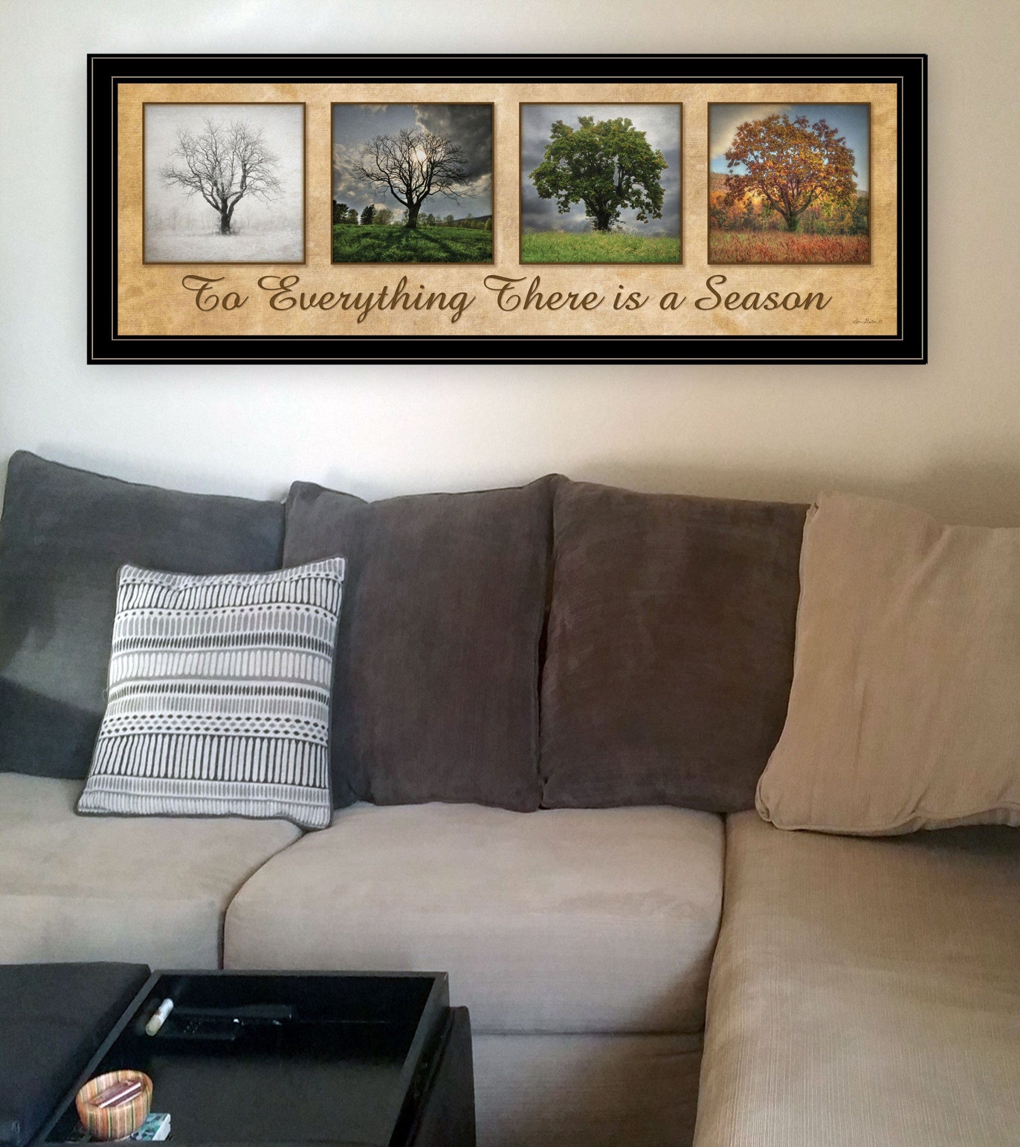 There is a Season Big Trees Black Framed Print Wall Art - Homeroots