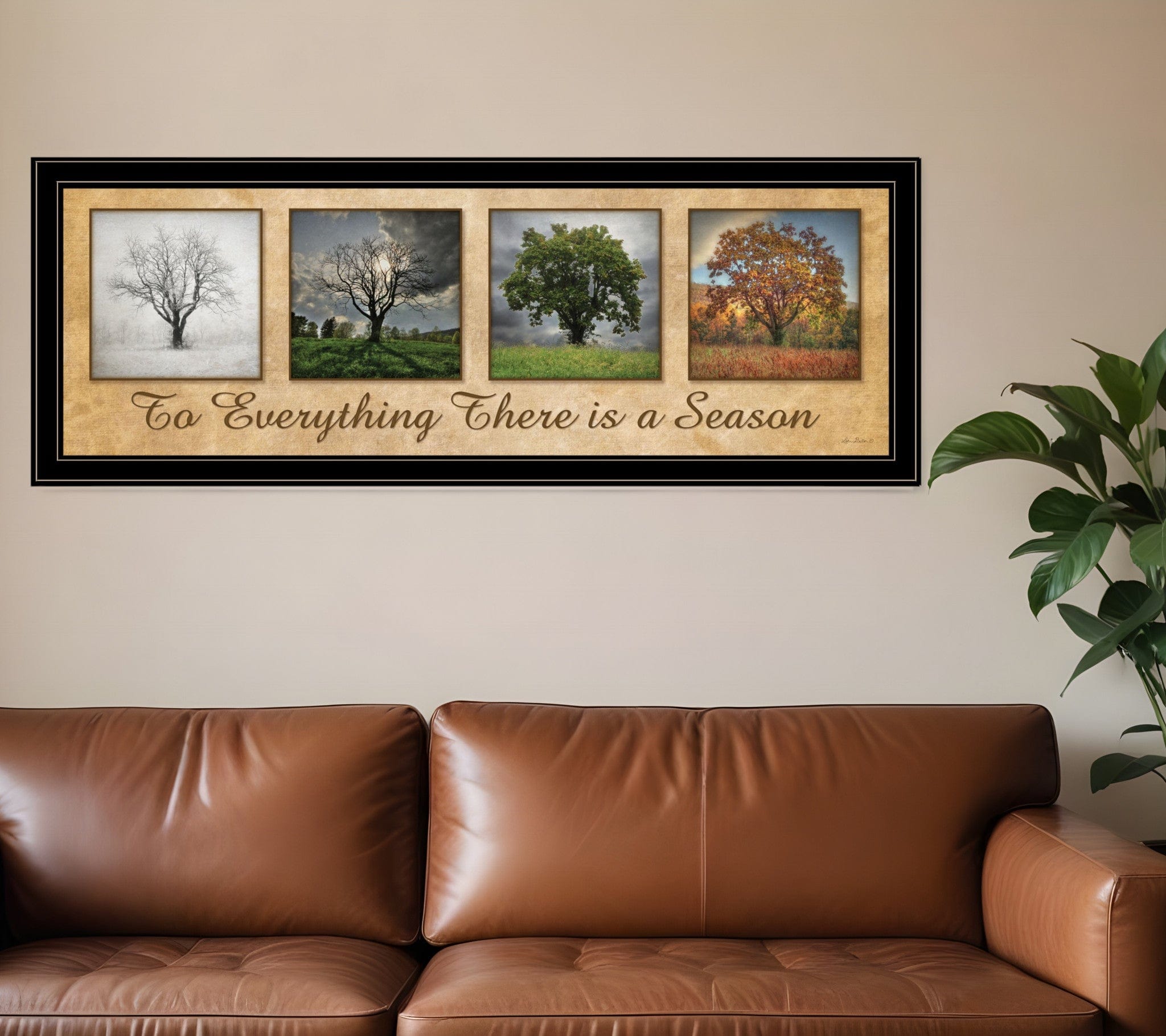 There is a Season Big Trees Black Framed Print Wall Art - Homeroots
