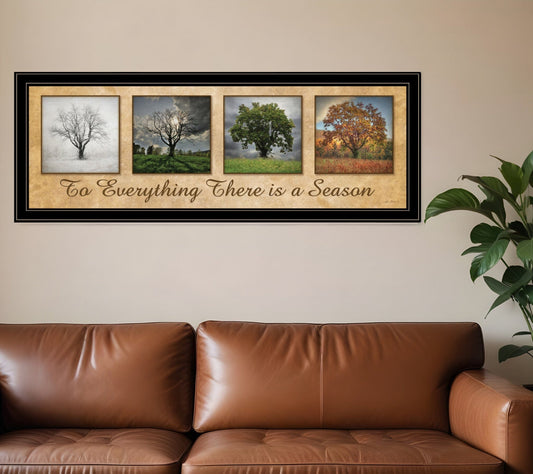 There is a Season Big Trees Black Framed Print Wall Art - Homeroots