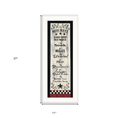 Bath Rules 4 White Framed Print Bathroom Wall Art - Homeroots