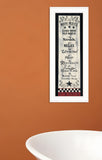Bath Rules 4 White Framed Print Bathroom Wall Art - Homeroots