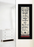Bath Rules 5 Black Framed Print Bathroom Wall Art - Homeroots