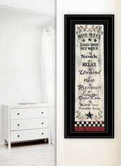 Bath Rules 5 Black Framed Print Bathroom Wall Art - Homeroots