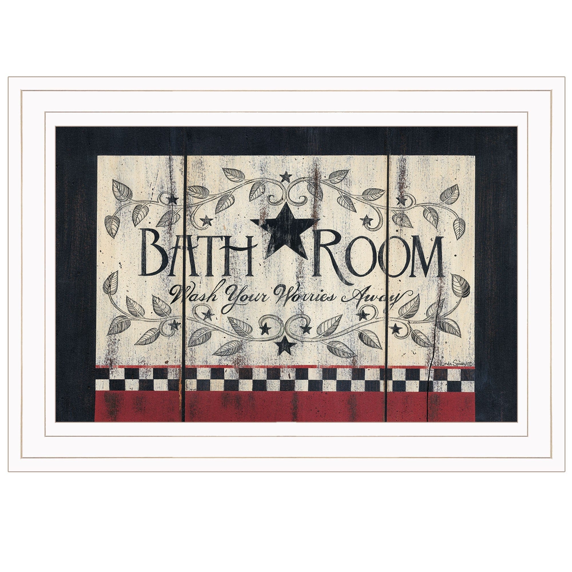 Bathroom 2 White Framed Print Bathroom Wall Art - Homeroots