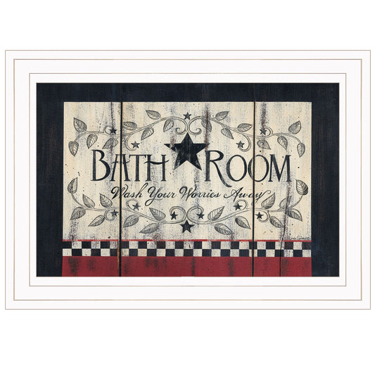 Bathroom 2 White Framed Print Bathroom Wall Art - Homeroots