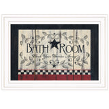 Bathroom 2 White Framed Print Bathroom Wall Art - Homeroots