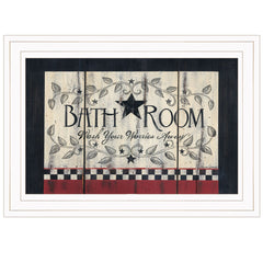 Bathroom 2 White Framed Print Bathroom Wall Art - Homeroots