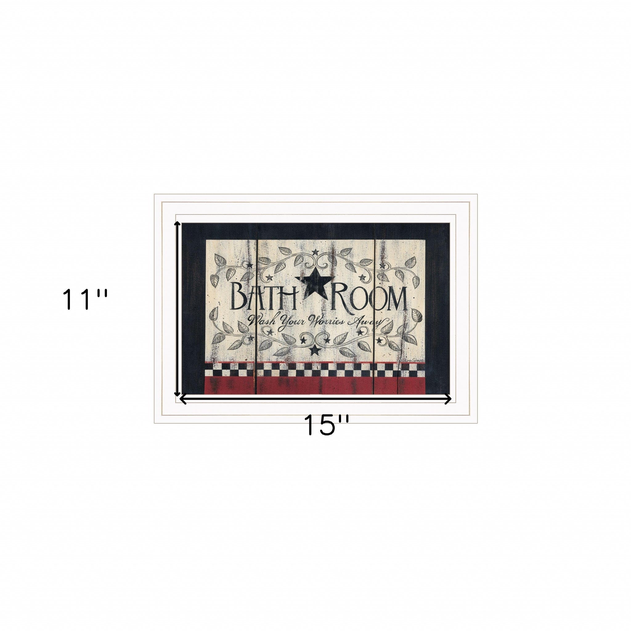 Bathroom 2 White Framed Print Bathroom Wall Art - Homeroots