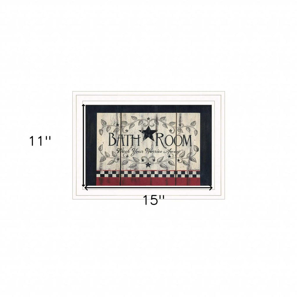 Bathroom 2 White Framed Print Bathroom Wall Art - Homeroots - Flyclothing LLC